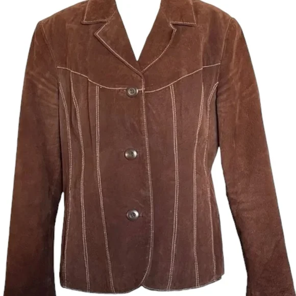 Wilsons Leather Brown Suede Jacket M (8/10) - Picture 2 of 6
